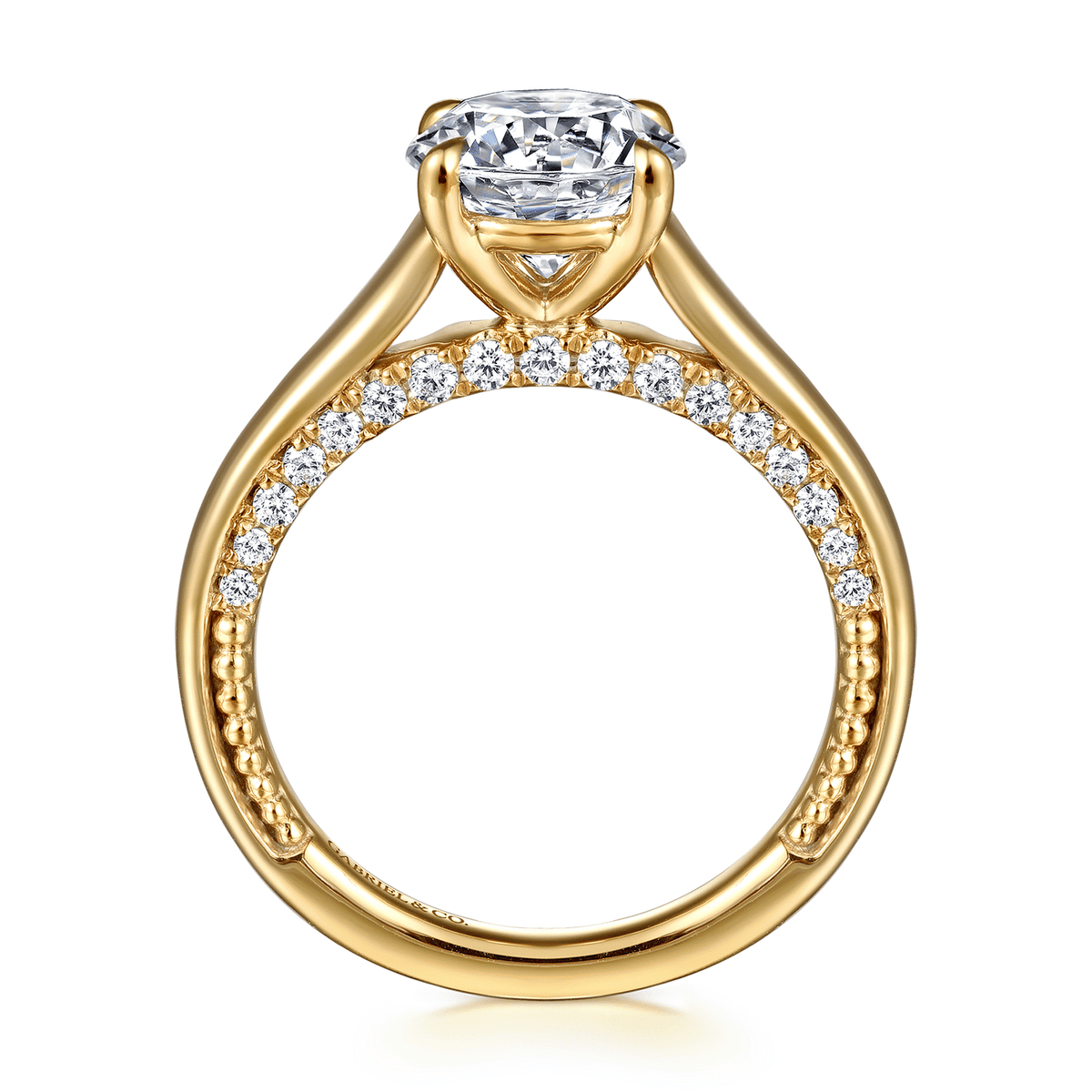 Yellow Gold Round Engagement Ring (777661)