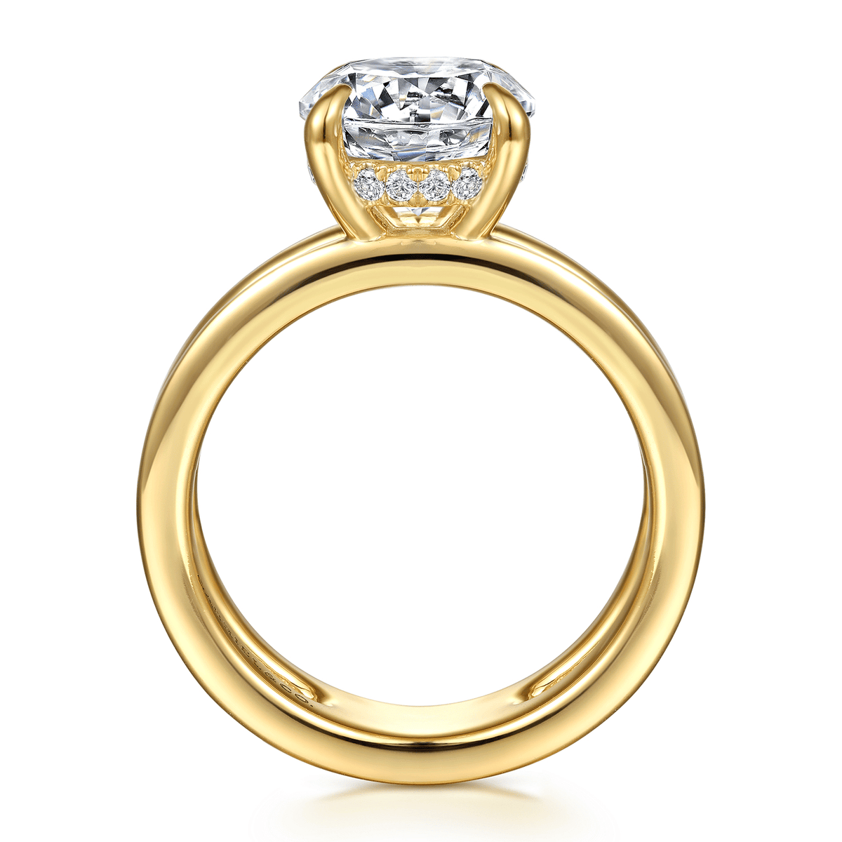Yellow Gold Round Engagement Ring (950406)