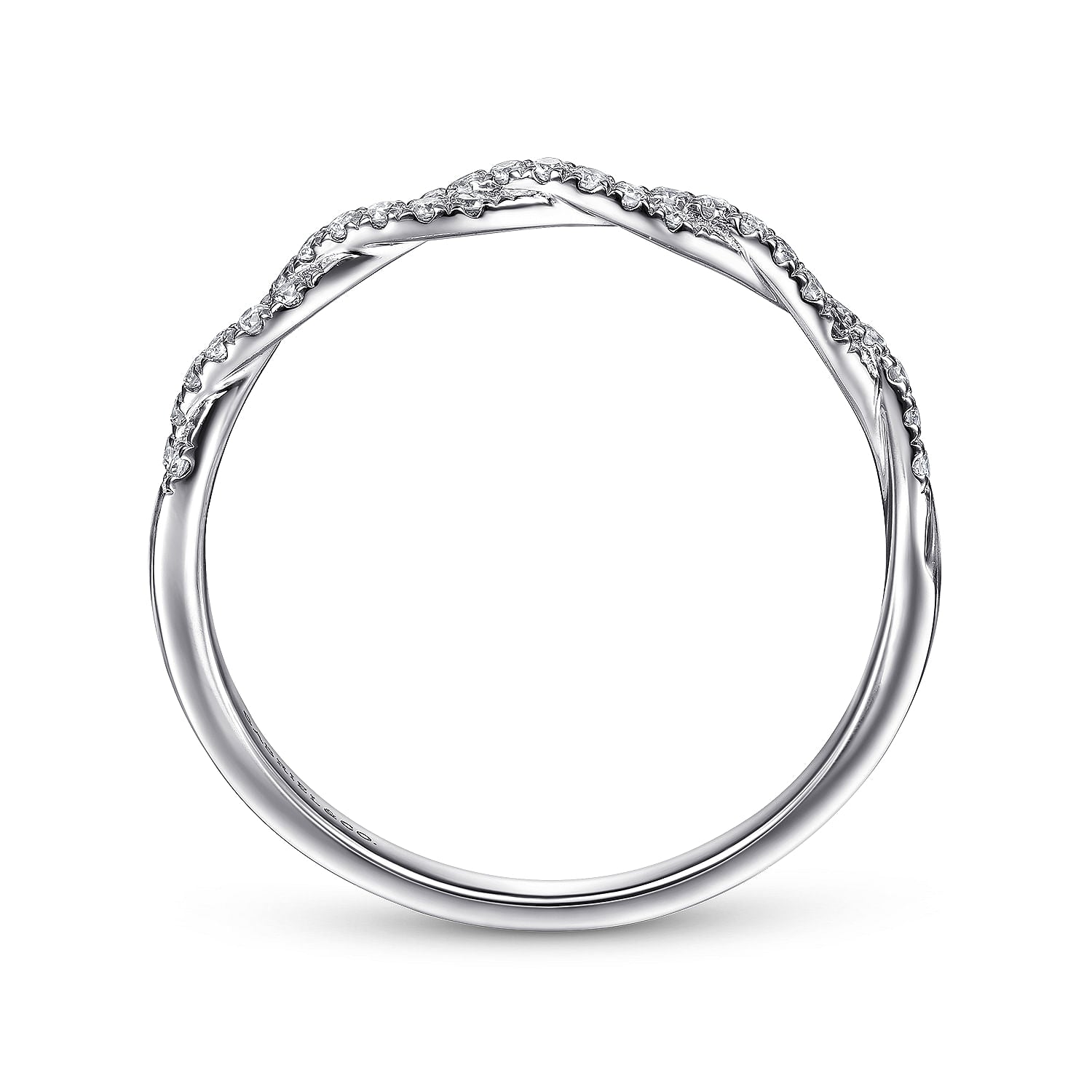 White Gold Twisted Diamond Band (171655)