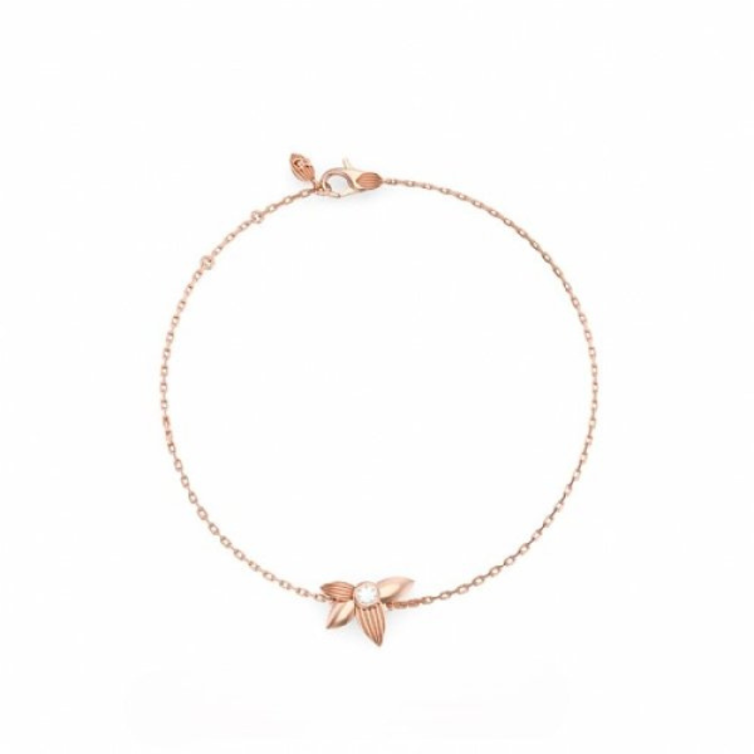 Rae Rose Gold Lab Grown Diamond Floral Bracelet (367437)