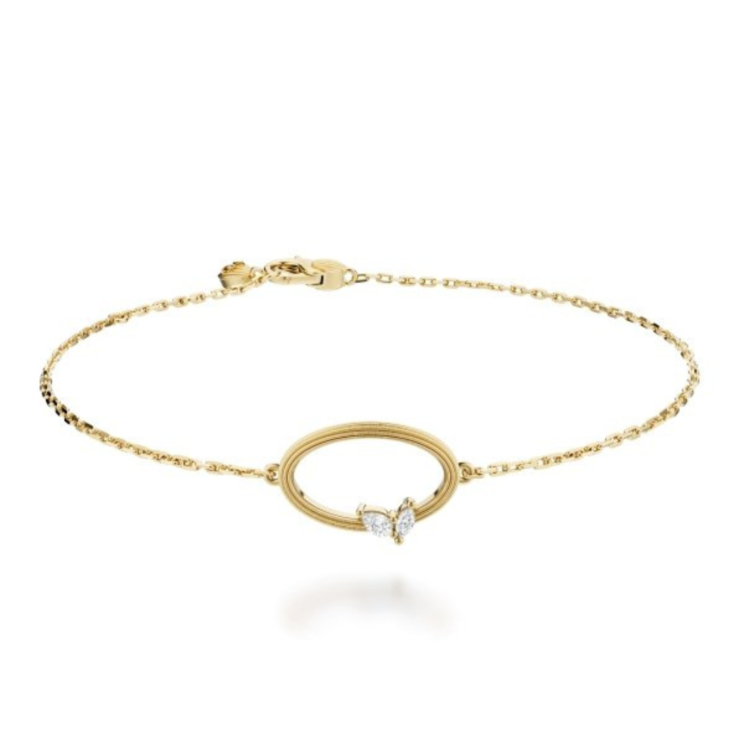 Yellow Gold Rae Lab Grown Diamond Bracelet (752628)