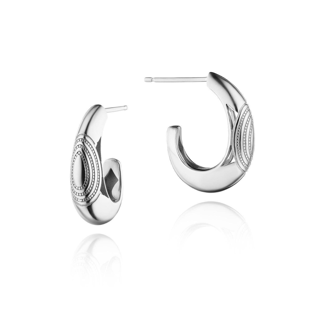 Crescent Eclipse Silver Small Tapered J-Hoop (129601)