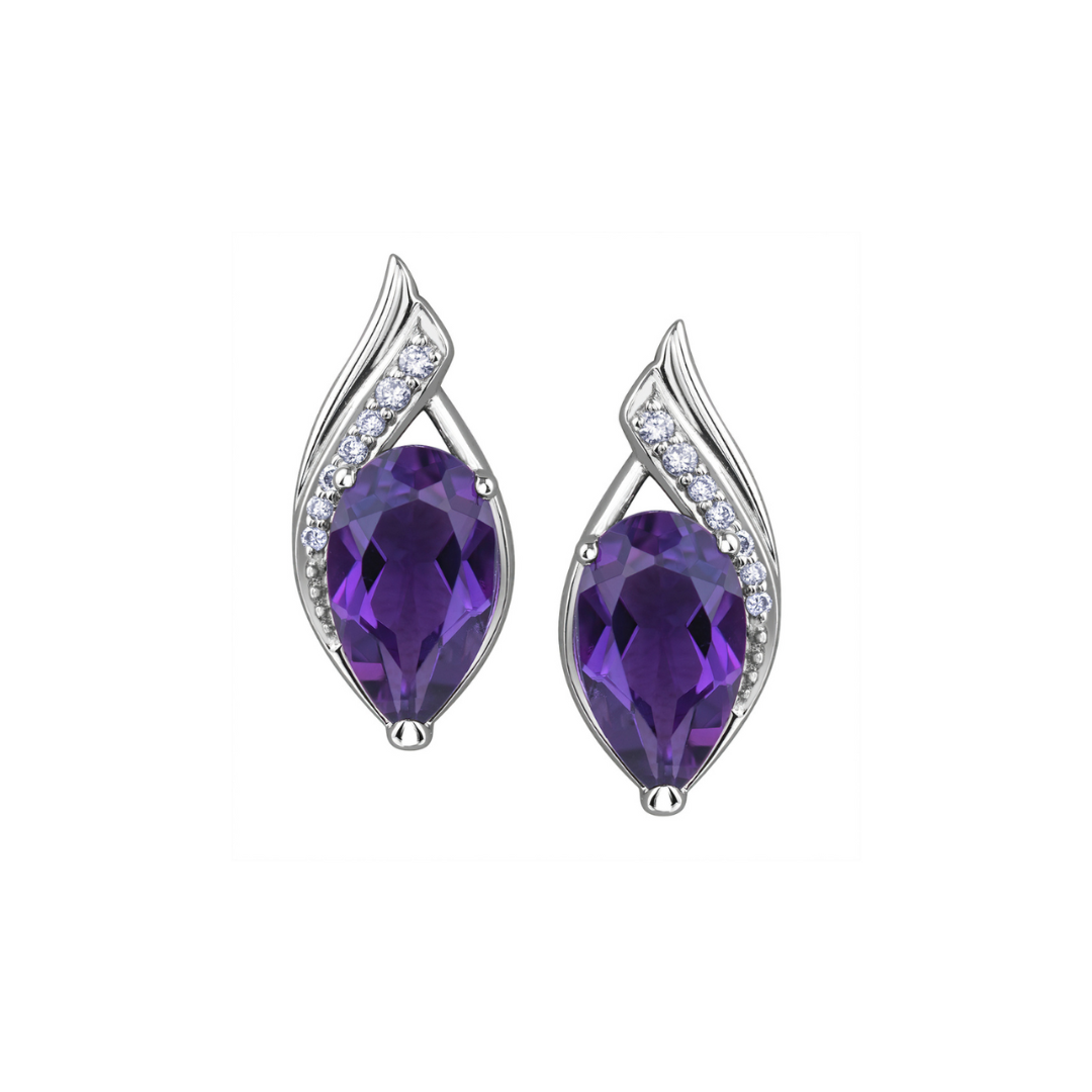 Diamond and Amethyst Earrings (203494)