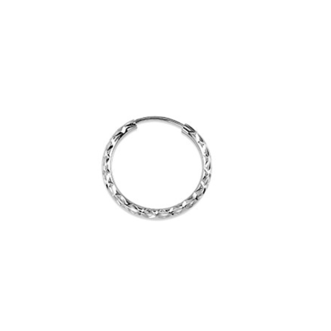 Dazzling Hoops White Gold - 15mm (203655)