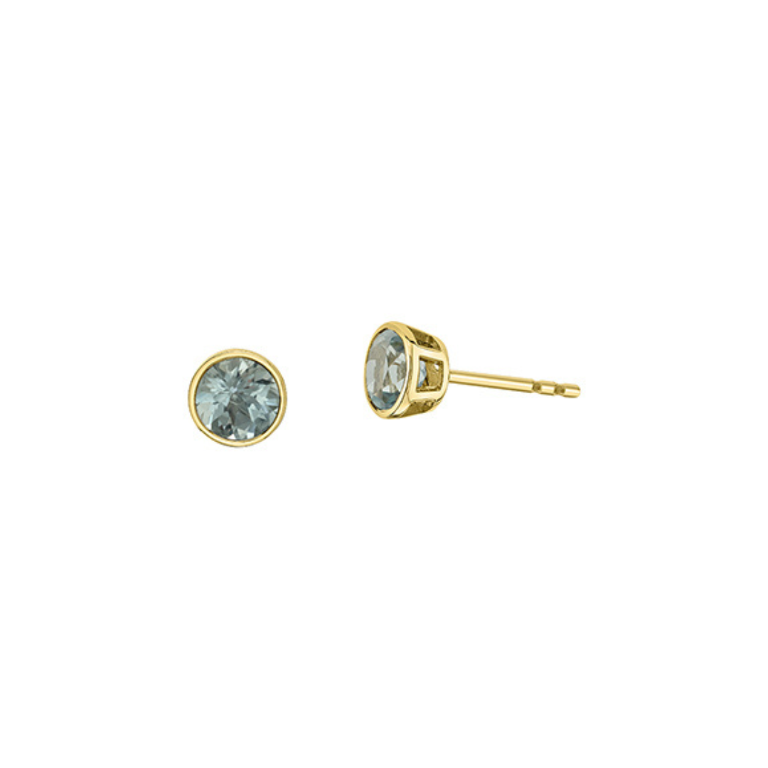 Bezel Set Aquamarine Earrings (361571)