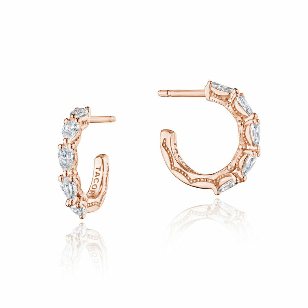 Stilla Small Hoop Diamond Earrings (484624)