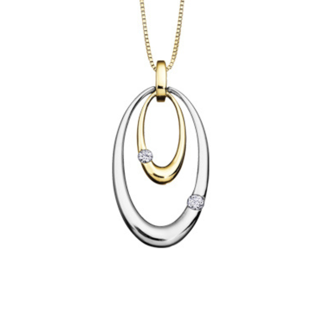 Two Tone Diamond Pendant (846228)