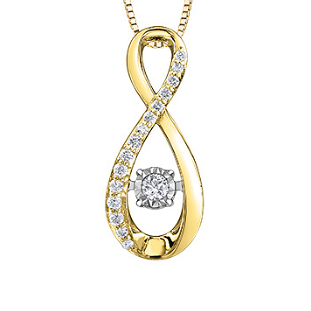 Yellow and White Gold Diamond Pendant (221664)