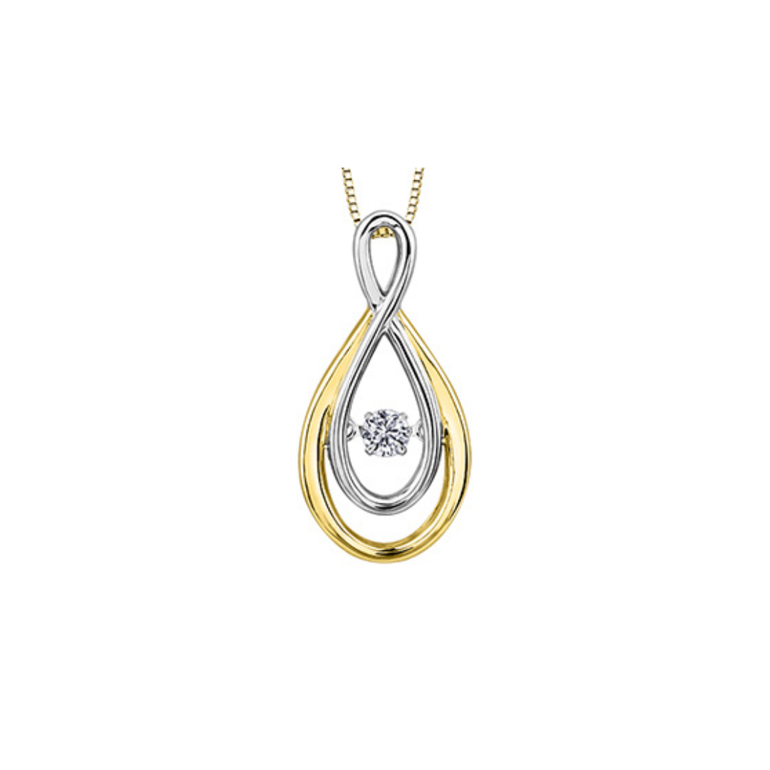 Two-Tone Infinity Diamond Pendant (221709)