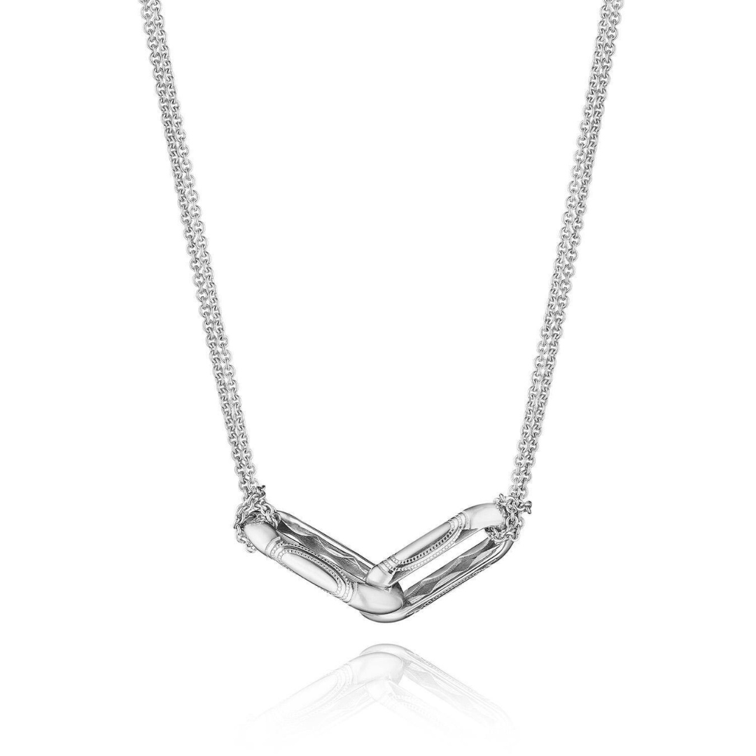 Crescent Eclipse Silver Large Double Link Pendant (275664)