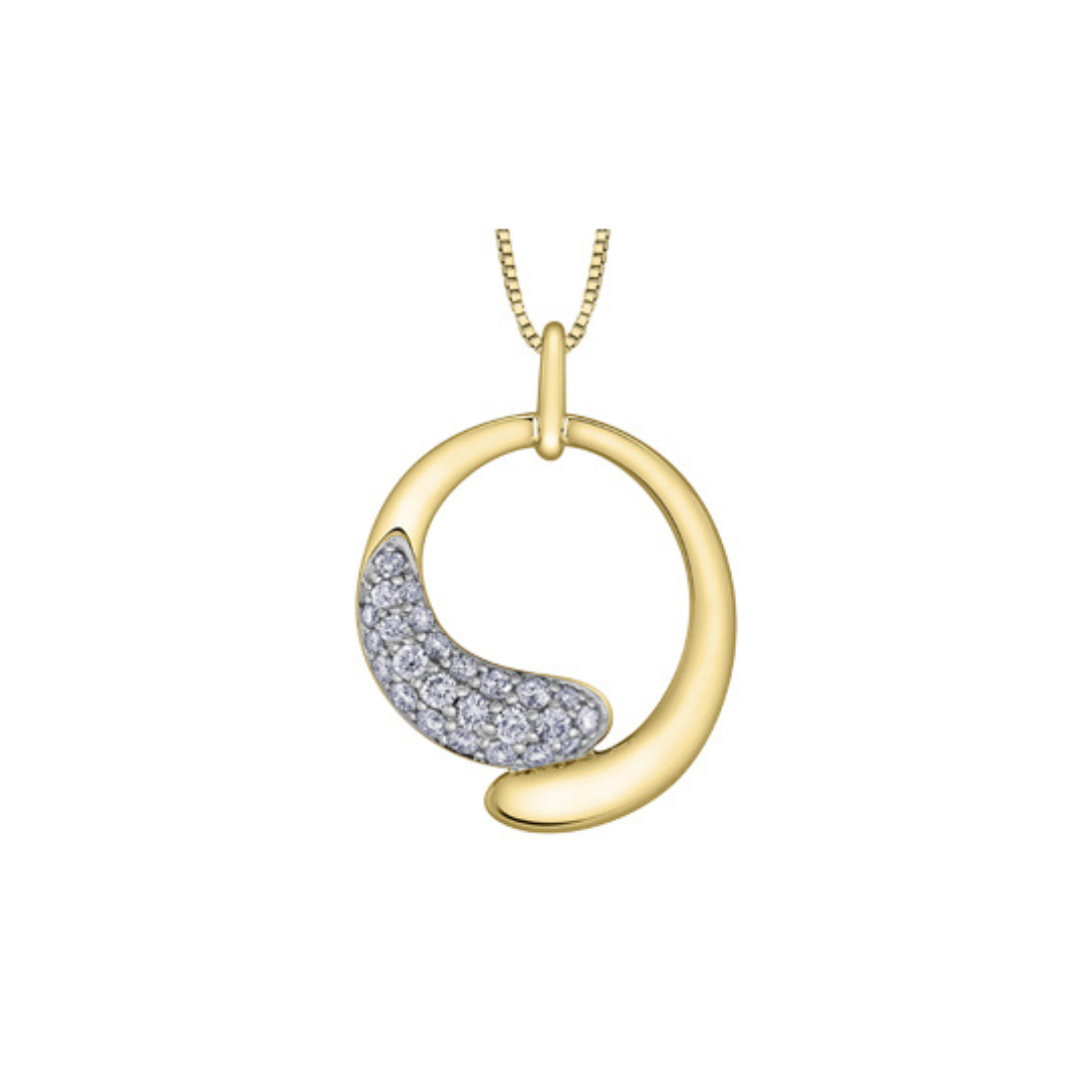 Gold Diamond Circle Pendant (777728)