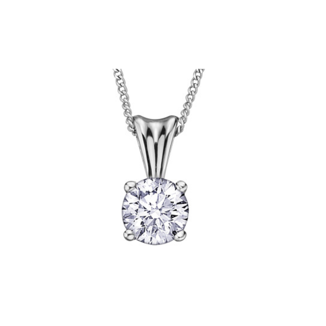 Elegant Diamond Solitaire Pendant (831448)