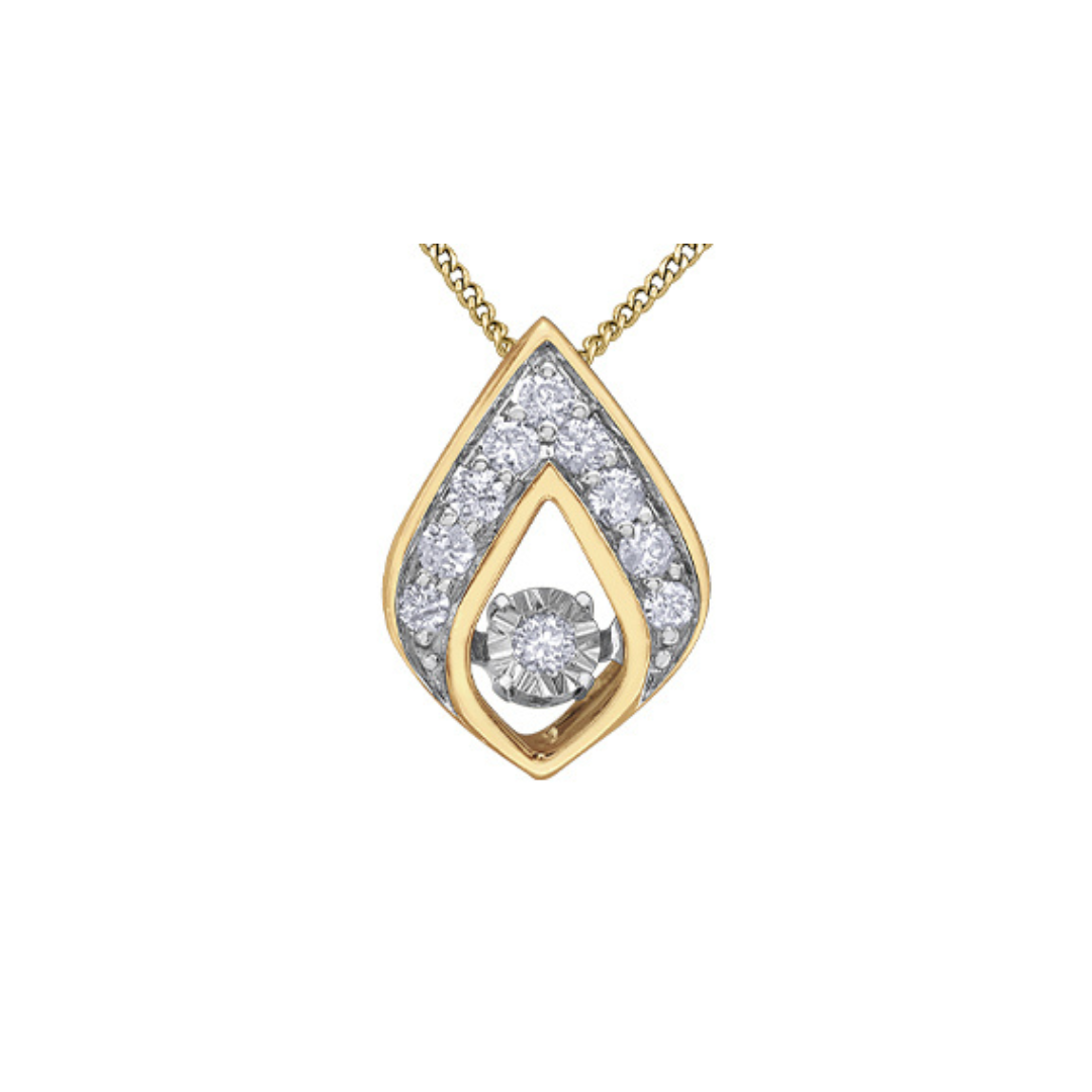 Floating Diamond Pendant in Yellow Gold (855019)