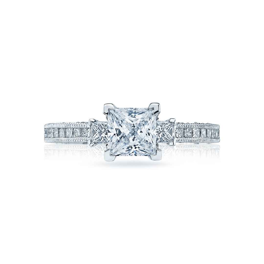 Tacori Platinum Three Stone Engagement Ring (020138)