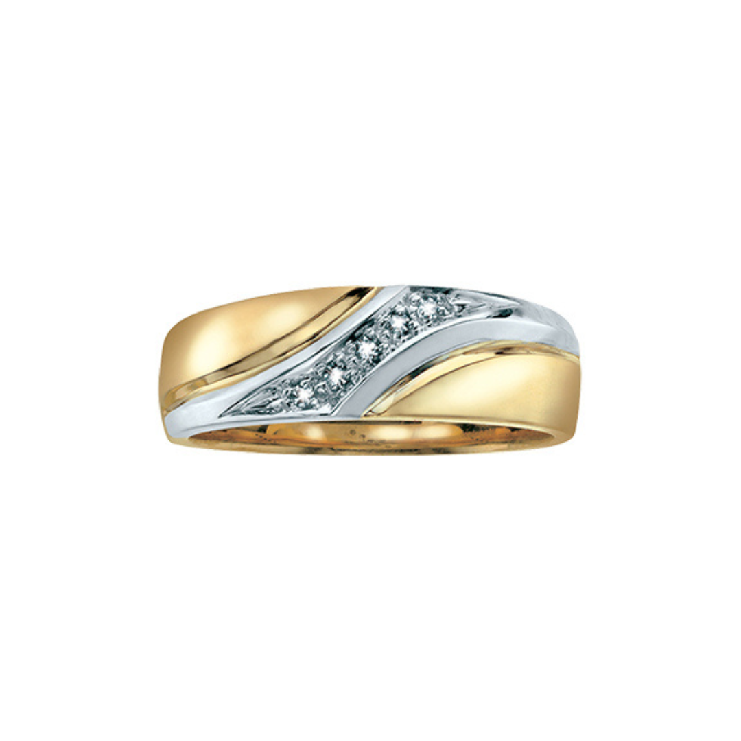 Yellow and White Gold Diamond Band (637511)