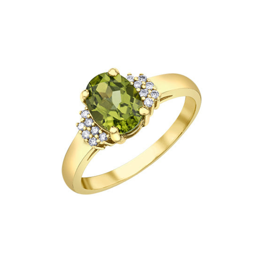 Yellow Gold Peridot Ring 101583