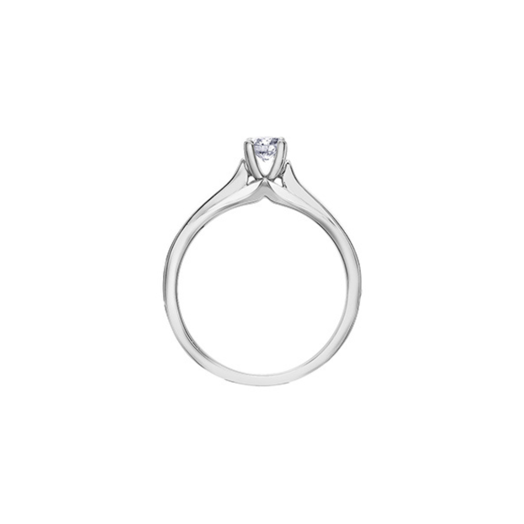 White Gold Diamond Solitaire Engagement Ring (123012)