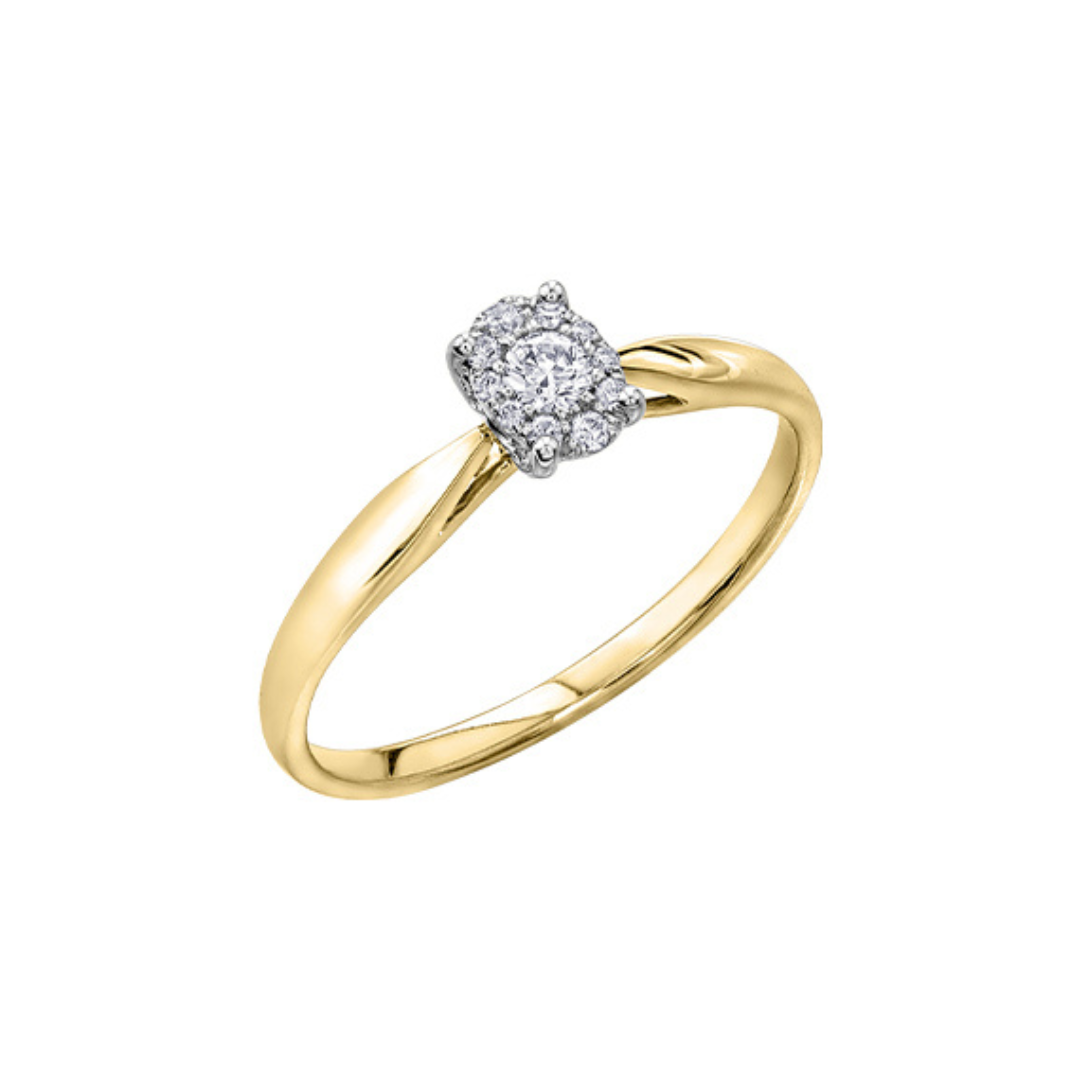 Classic Diamond Cluster Ring in Yellow Gold (167179)