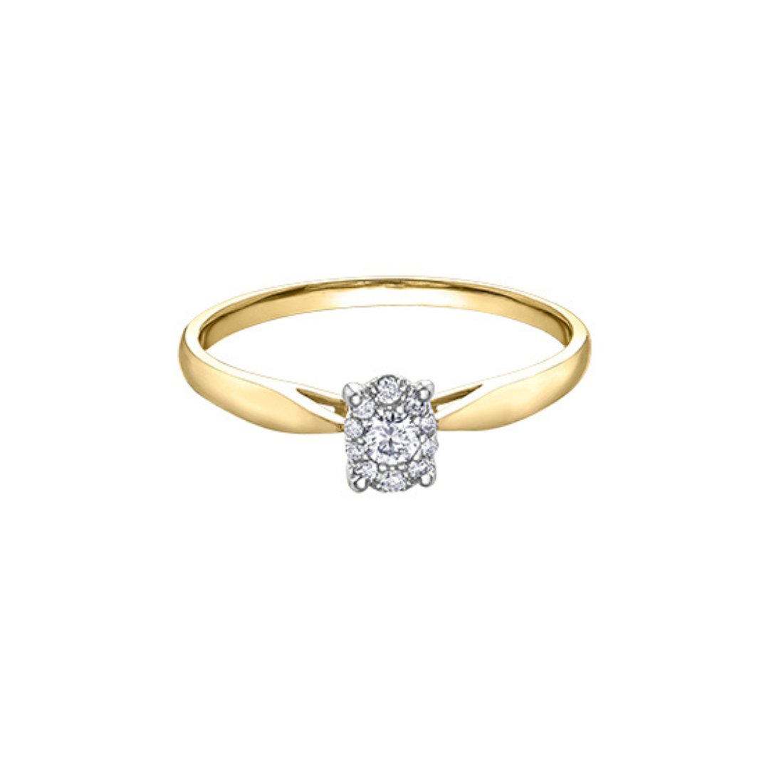 Classic Diamond Cluster Ring in Yellow Gold (167179)