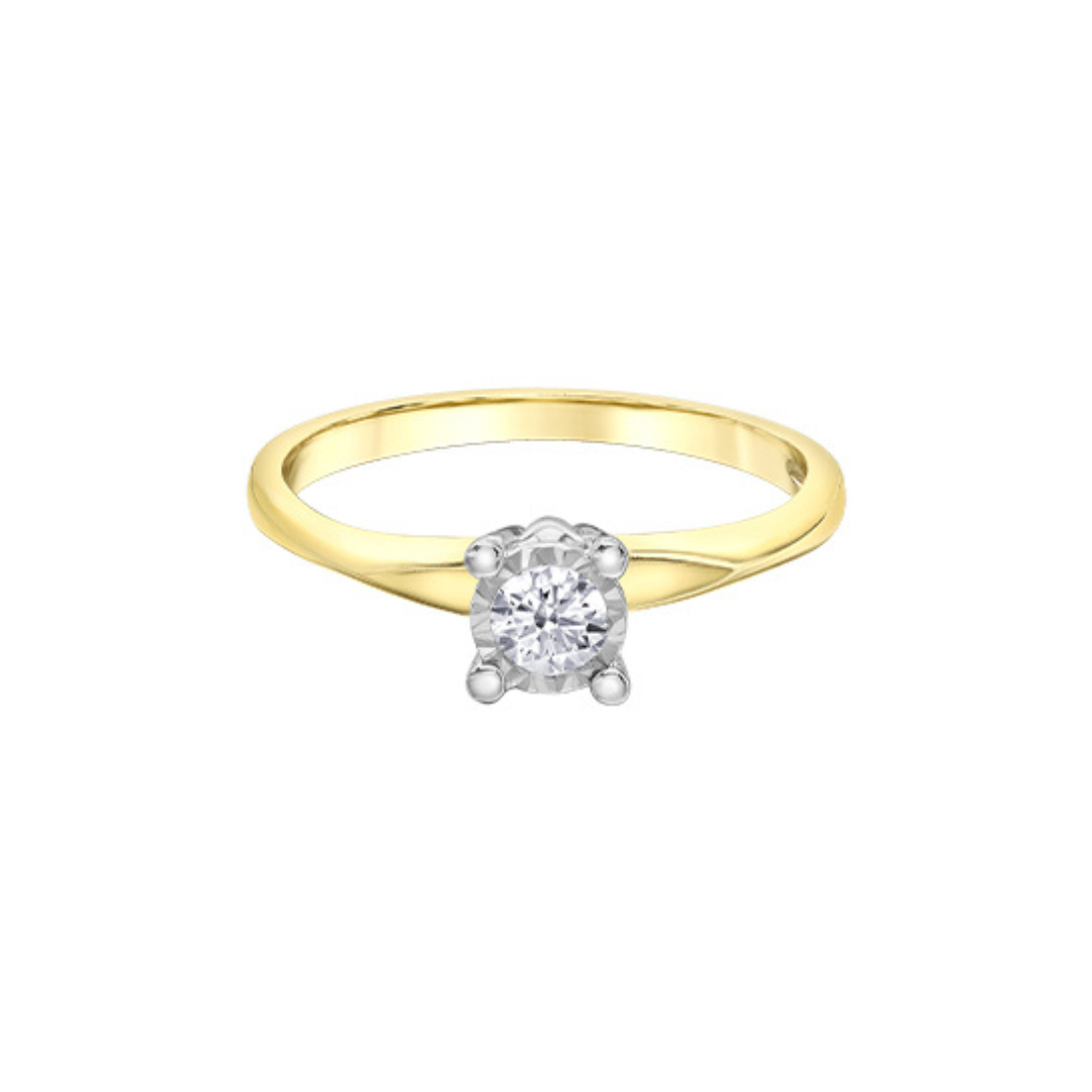 Classic Round Diamond Solitaire Ring in Yellow Gold (184217)