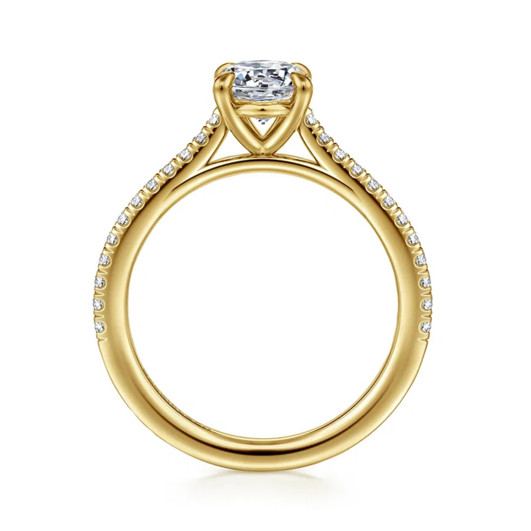 Yellow Gold Oval Engagement Ring (208248)