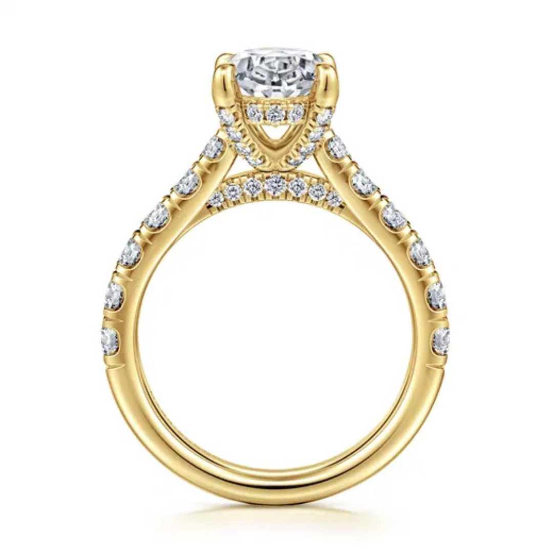 Yellow Gold String of Diamonds Engagement Ring (226796)