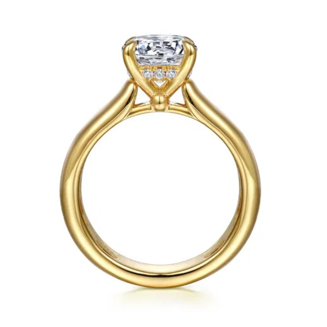 Yellow Gold Round Engagement Ring (538408)