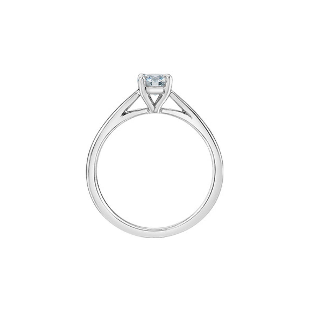 White Gold Solitaire Lab Grown Diamond Engagement Ring (722368)