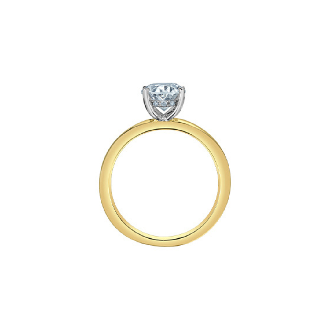 Solitaire Oval Lab Grown Diamond Engagement Ring (741505)