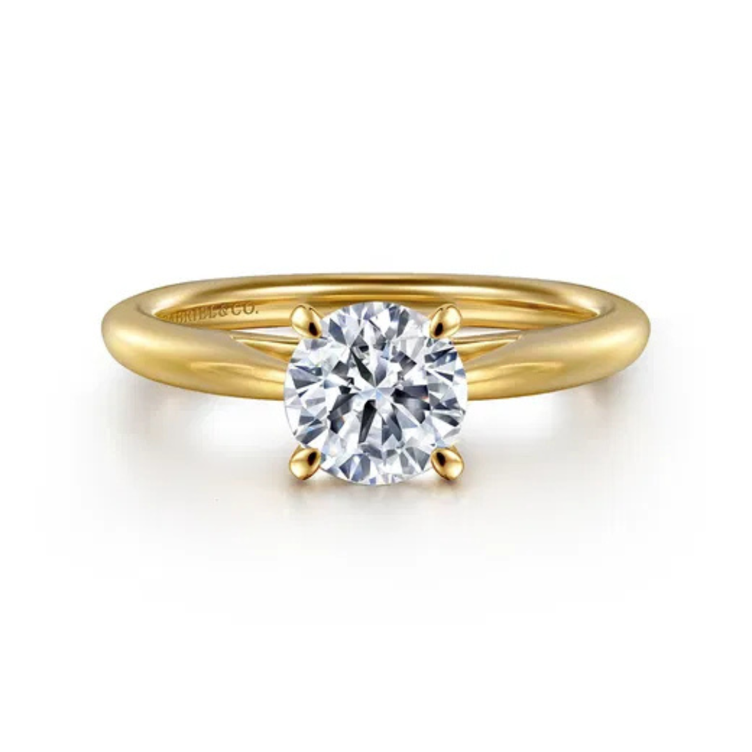 Yellow Gold Round Engagement Ring (819034)