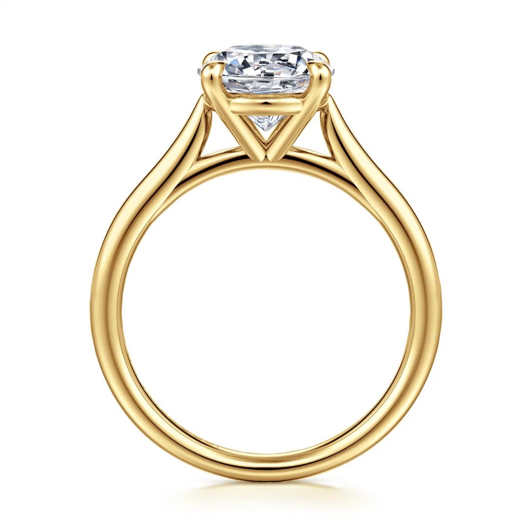 Yellow Gold Round Solitaire Engagement Ring (836459)