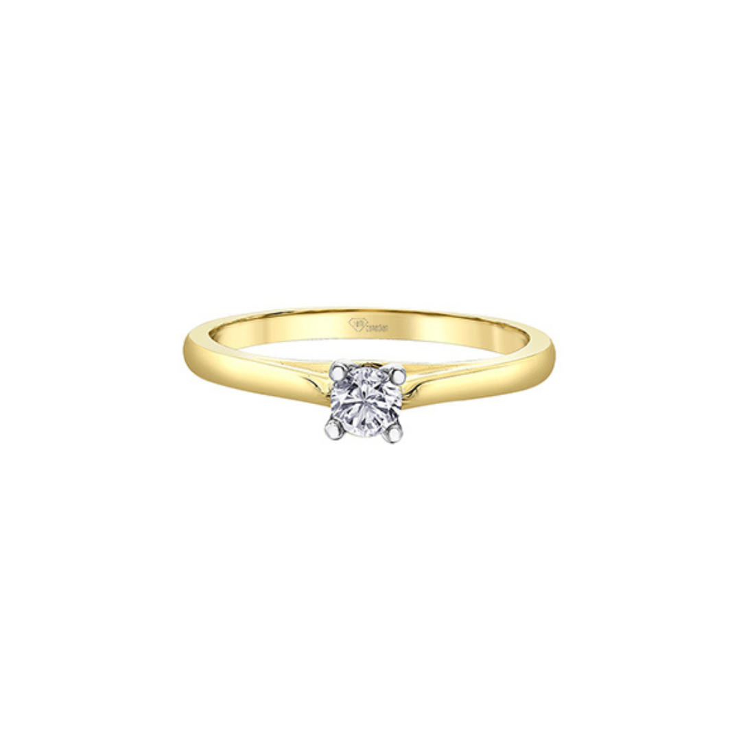 Diamond Solitaire Ring in Yellow Gold (991146)