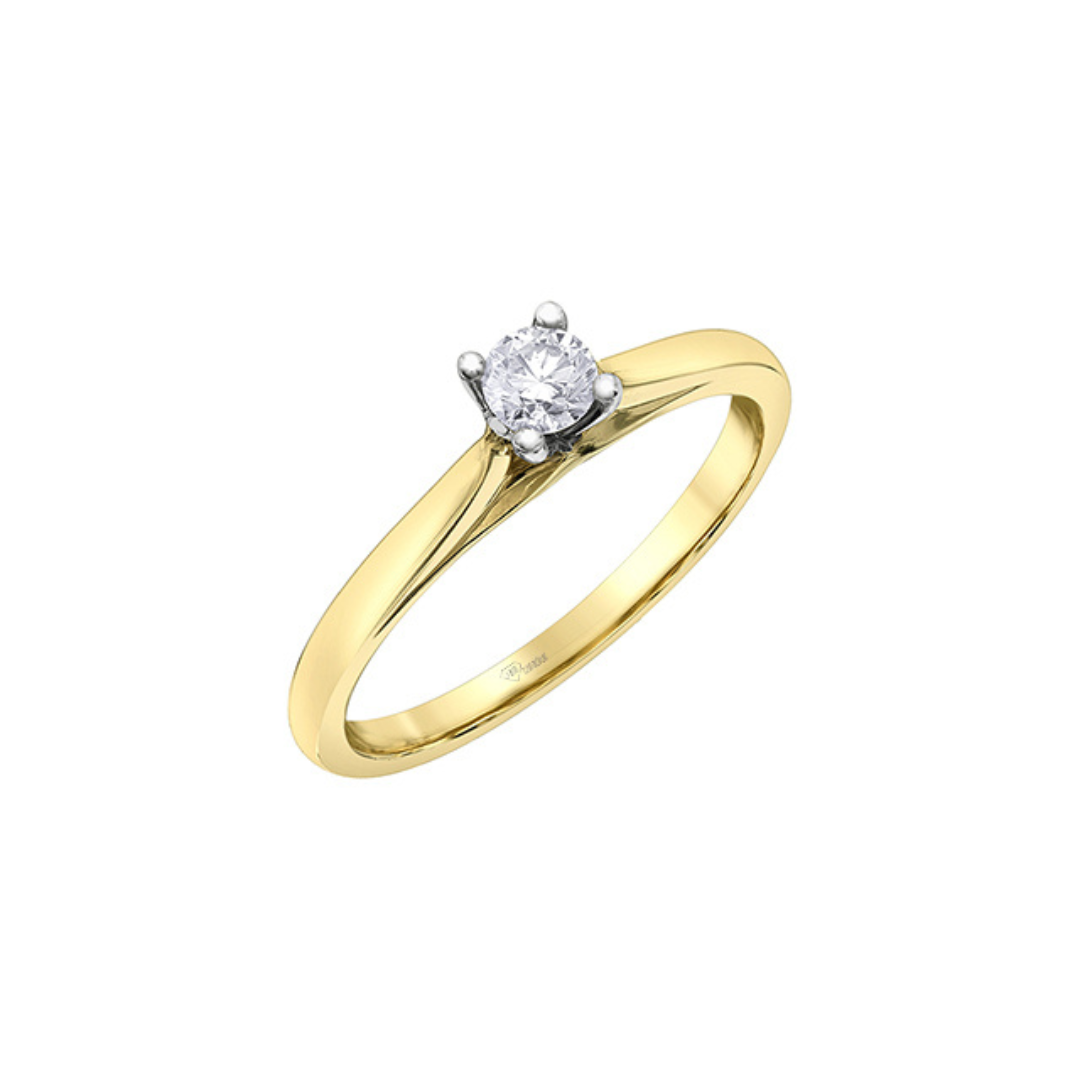 Diamond Solitaire Ring in Yellow Gold (991146)