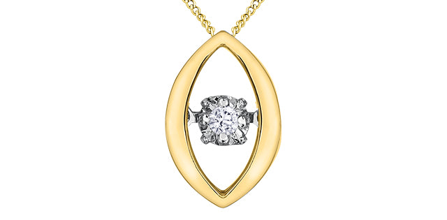 Yellow Gold Pulse Diamond Necklace (222045)
