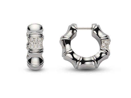 GUCCI 18K White Gold Earrings with Diamonds (200115)